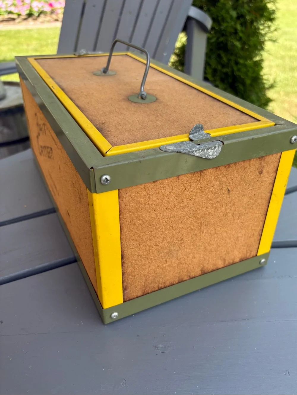 Vintage Oberlin Bait Canteen Set (Pair) Mid Century Worm Boxes, Cabin Decor